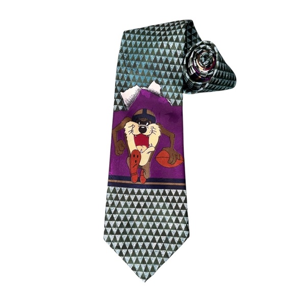 Vintage Looney Tunes Taz Tasmanian Devil Tie Made in Canada - Picture 1 of 10